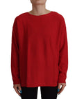Dolce & Gabbana Elegant Red Wool Blend Knit Sweater