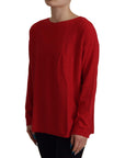 Dolce & Gabbana Elegant Red Wool Blend Knit Sweater