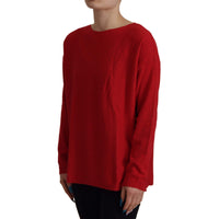 Dolce & Gabbana Elegant Red Wool Blend Knit Sweater
