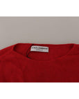 Dolce & Gabbana Elegant Red Wool Blend Knit Sweater