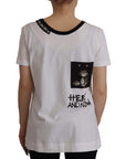 Dolce & Gabbana Elegant Round Neck Slogan Tee