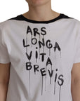 Dolce & Gabbana Elegant Round Neck Slogan Tee