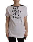 Dolce & Gabbana Elegant Round Neck Slogan Tee