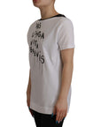 Dolce & Gabbana Elegant Round Neck Slogan Tee