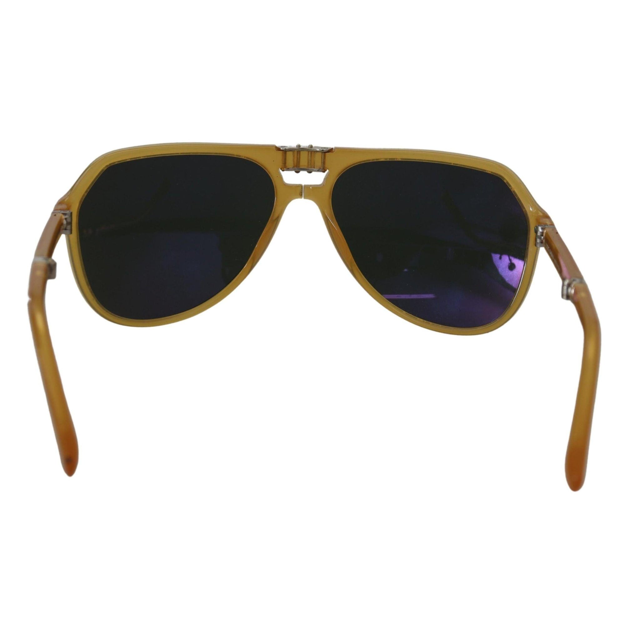 Dolce & Gabbana Chic Yellow Aviator Acetate Sunglasses