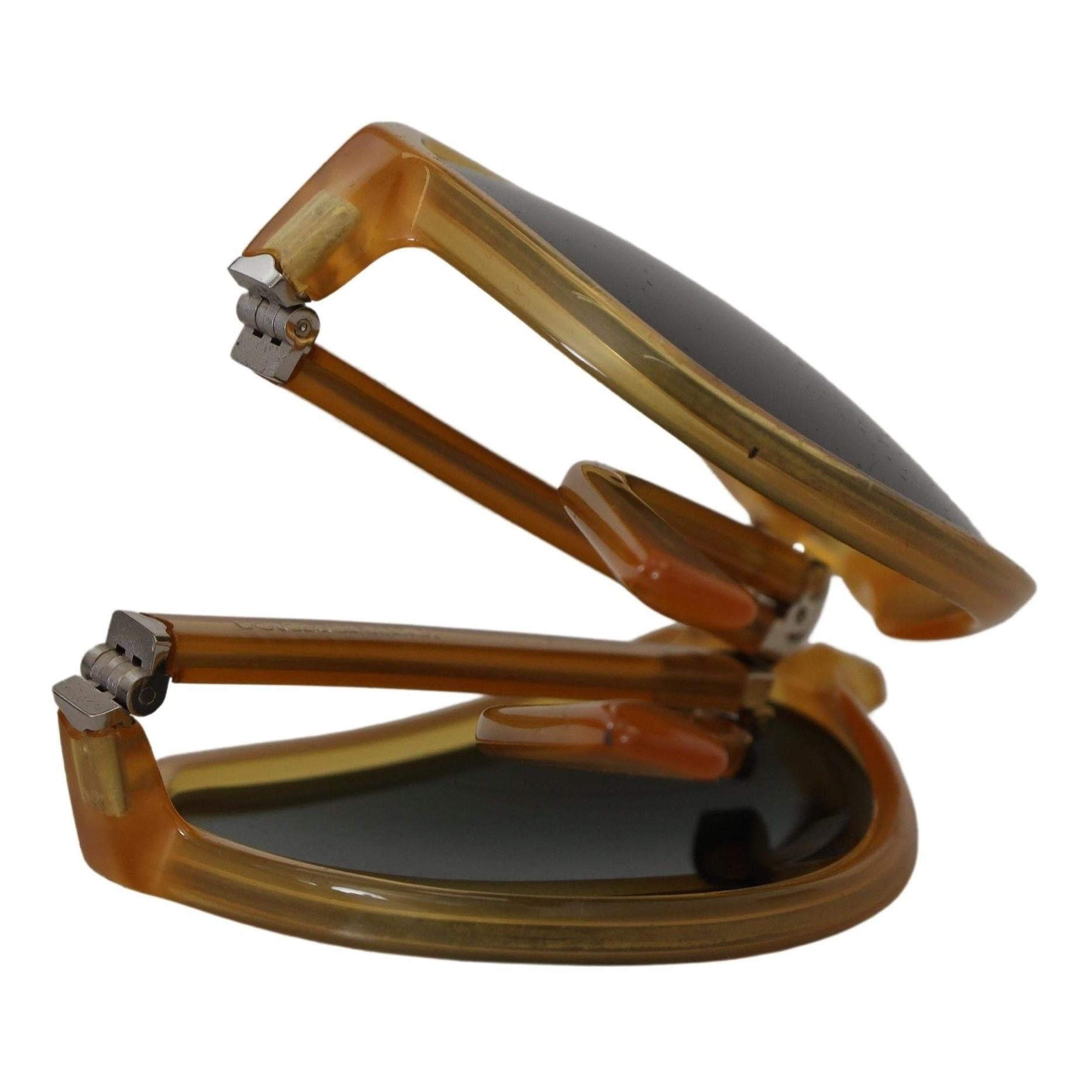 Dolce & Gabbana Chic Yellow Aviator Acetate Sunglasses