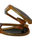 Dolce & Gabbana Chic Yellow Aviator Acetate Sunglasses