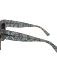 Dolce & Gabbana Elegant Lace Detail Blue Sunglasses