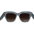 Dolce & Gabbana Elegant Lace Detail Blue Sunglasses