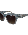 Dolce & Gabbana Elegant Lace Detail Blue Sunglasses