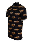 Dolce & Gabbana Elegant Car Print Polo T-Shirt in Black