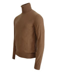 Dolce & Gabbana Beige Cashmere Turtleneck Pullover Sweater
