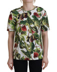 Dolce & Gabbana Chic Multicolor Fig Print Cotton Top