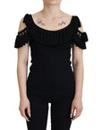 Dolce & Gabbana Elegant Black Cotton Tank Top Blouse