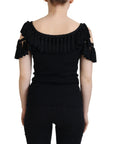 Dolce & Gabbana Elegant Black Cotton Tank Top Blouse