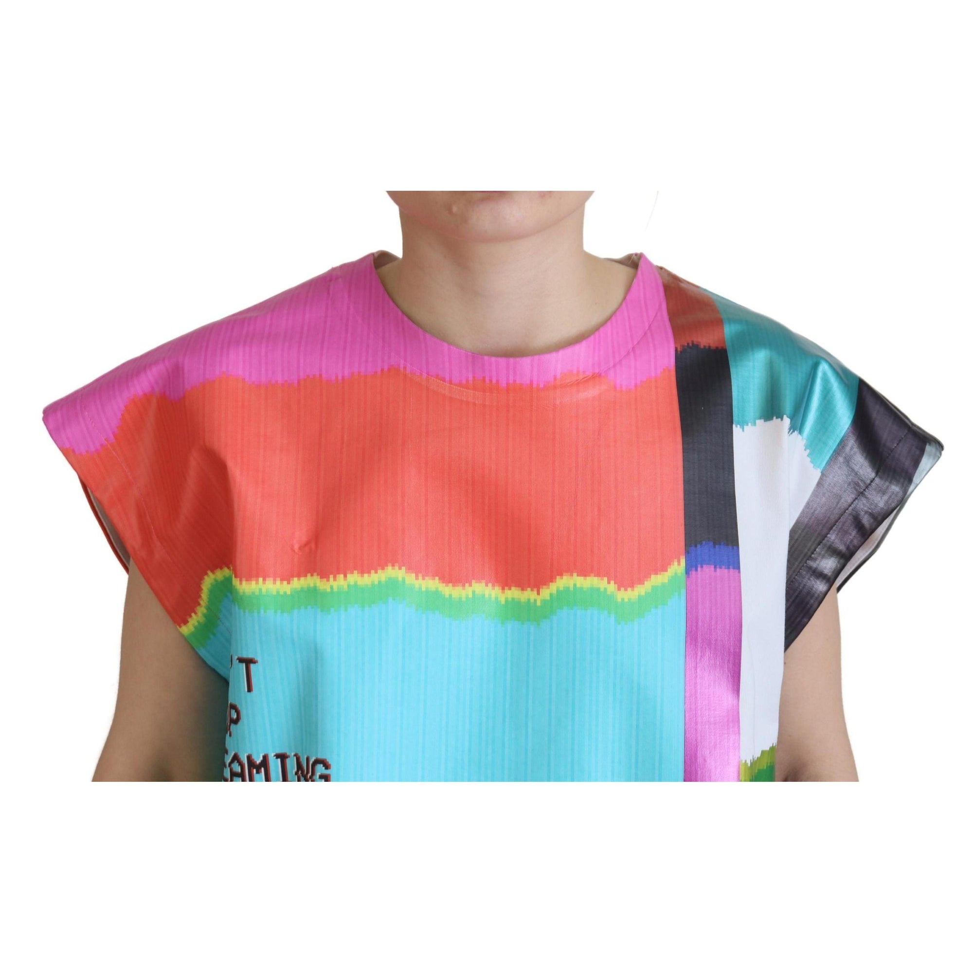Dolce & Gabbana Multicolor Sleeveless Cotton Top