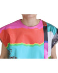 Dolce & Gabbana Multicolor Sleeveless Cotton Top