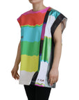 Dolce & Gabbana Multicolor Sleeveless Cotton Top