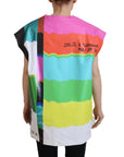 Dolce & Gabbana Multicolor Sleeveless Cotton Top