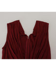 Dolce & Gabbana Bordeaux Silk Blend Top Blouse