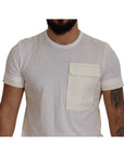 Dolce & Gabbana Elegant White Cotton Tee with DG Chest Pocket