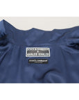 Dolce & Gabbana Regal Blue Silk Bomber Jacket