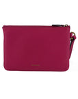 Versace Elegant Pink Leather Pouch Clutch