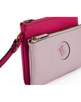 Versace Elegant Pink Leather Pouch Clutch
