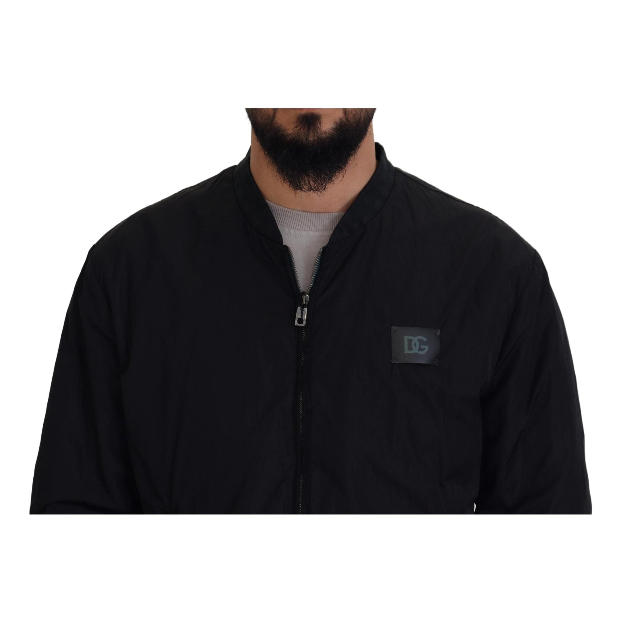 Dolce & Gabbana Elegant Black Bomber Jacket