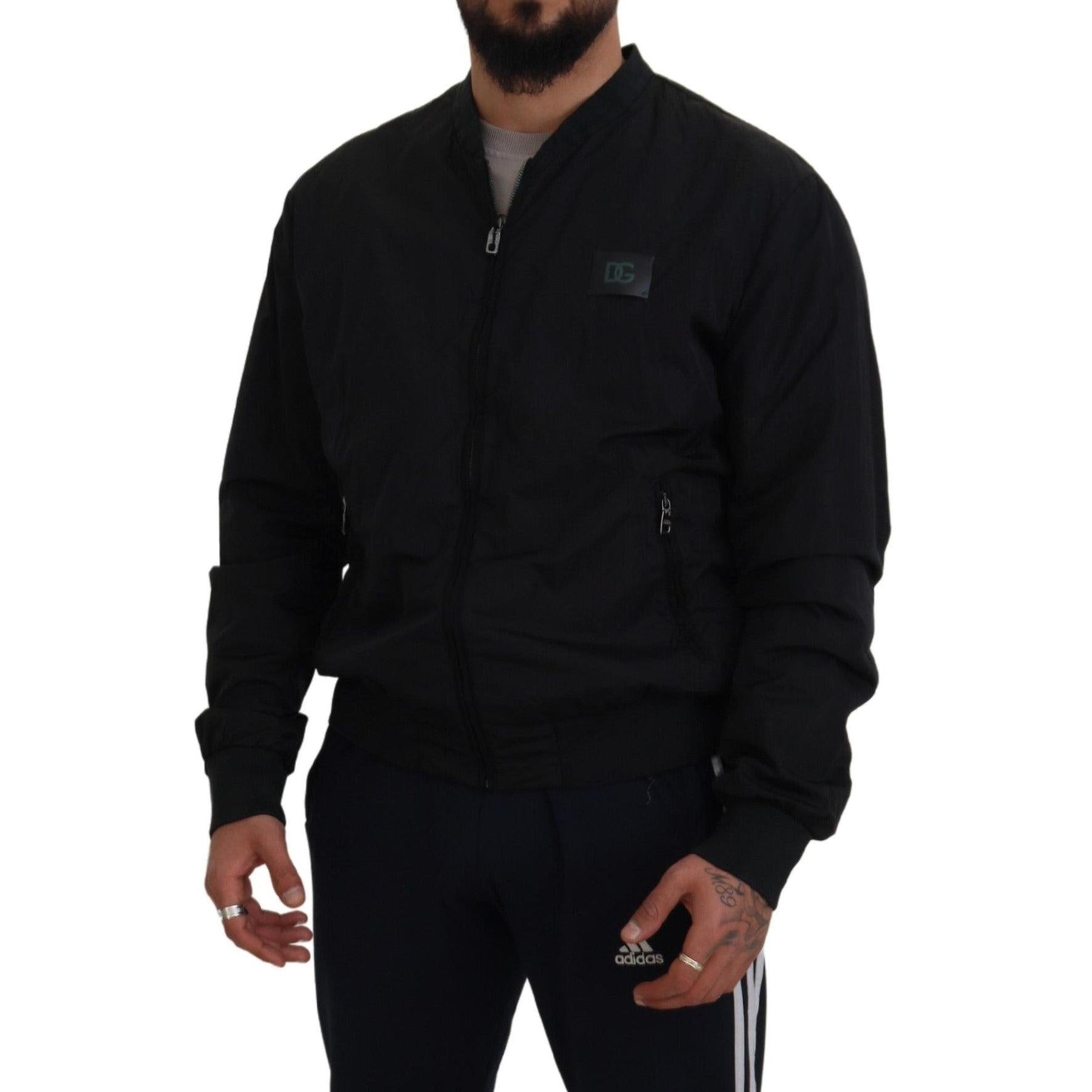 Dolce & Gabbana Elegant Black Bomber Jacket