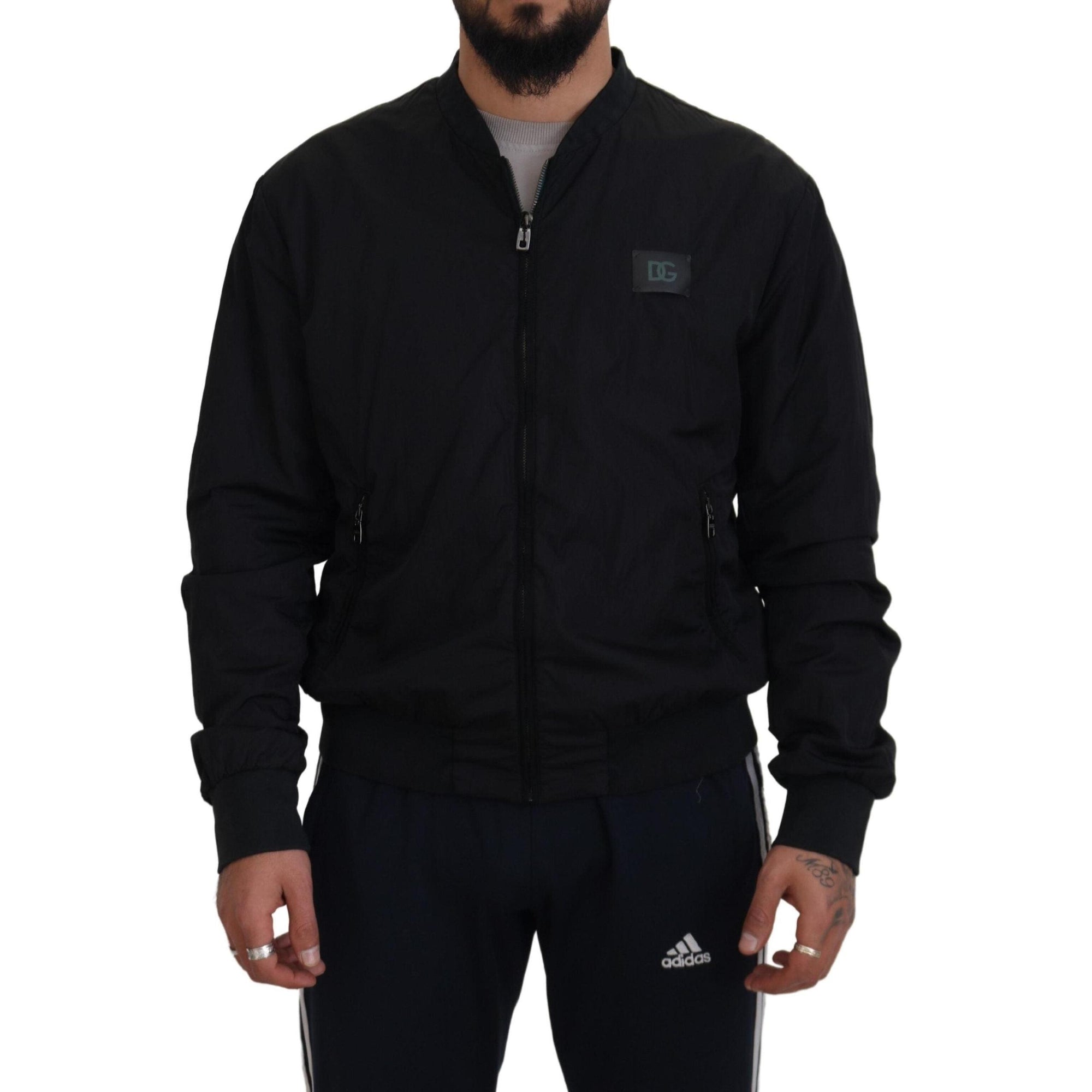 Dolce & Gabbana Elegant Black Bomber Jacket