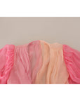 Dolce & Gabbana Silk V-Neckline Wrap Blouse in Pink