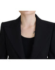 Dolce & Gabbana Elegant Black Stretch Wool Blazer