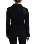 Dolce & Gabbana Elegant Black Wool Blend Button Down Jacket