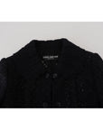 Dolce & Gabbana Elegant Black Wool Blend Button Down Jacket