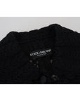 Dolce & Gabbana Elegant Black Wool Blend Button Down Jacket