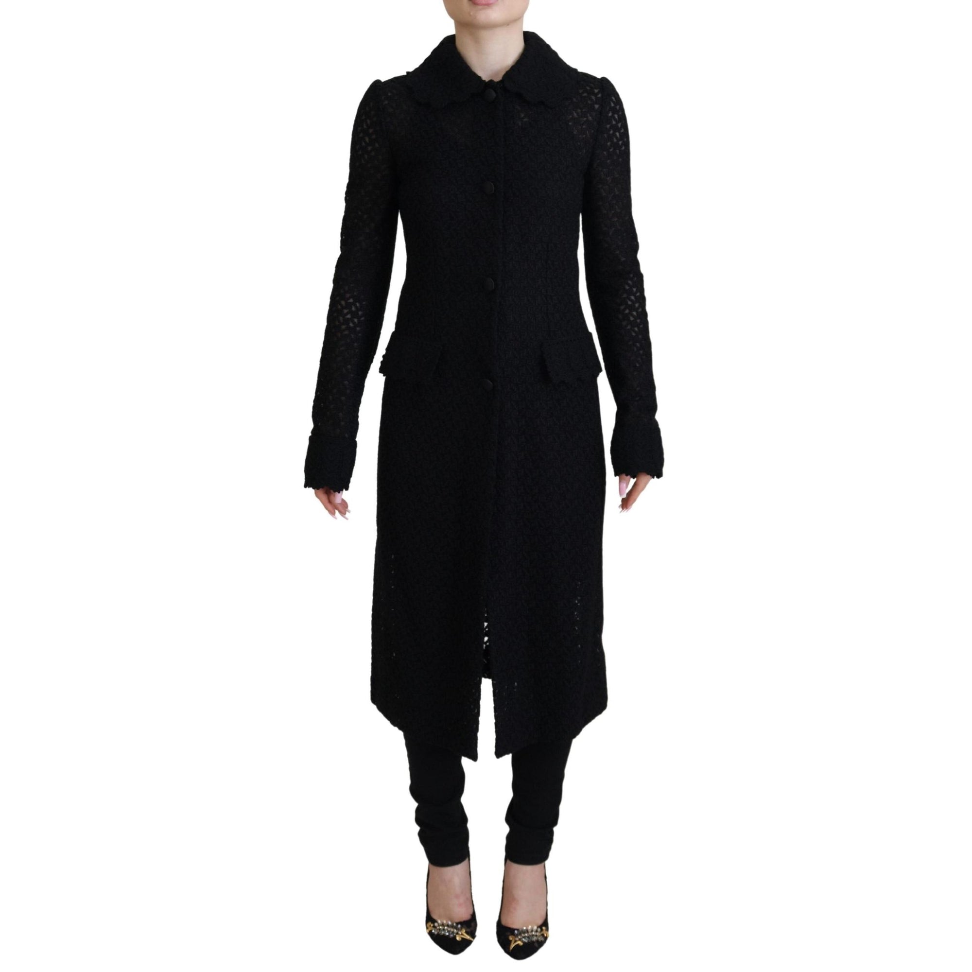 Dolce & Gabbana Classic Button Down Knitted Long Jacket