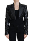 Dolce & Gabbana Elegant Cropped Black Designer Jacket