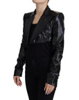 Dolce & Gabbana Elegant Cropped Black Designer Jacket