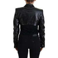Dolce & Gabbana Elegant Cropped Black Designer Jacket