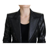 Dolce & Gabbana Elegant Cropped Black Designer Jacket