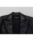 Dolce & Gabbana Elegant Cropped Black Designer Jacket
