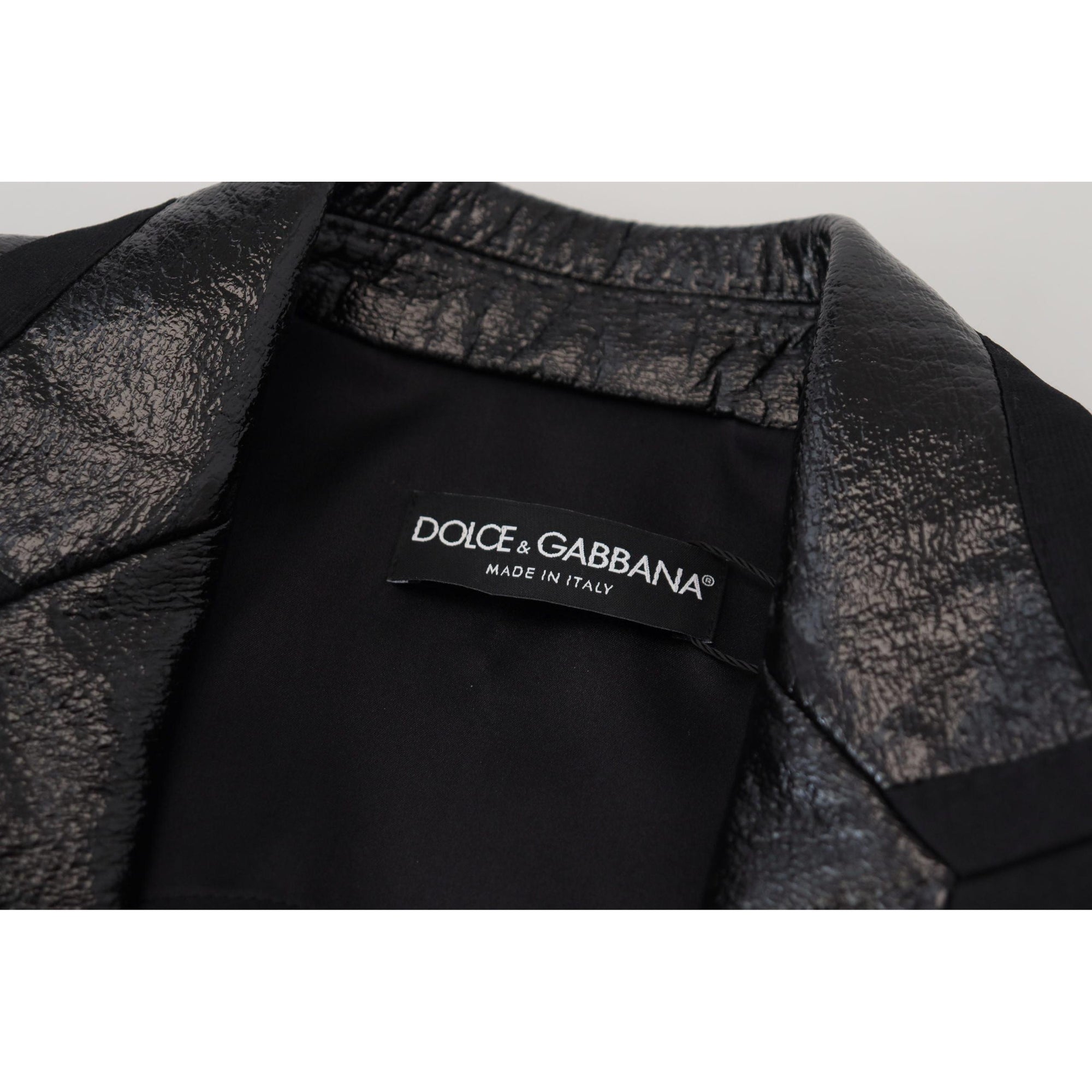 Dolce & Gabbana Elegant Cropped Black Designer Jacket