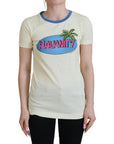 Dolce & Gabbana Elegant Yellow Cotton Tee with Chic Print