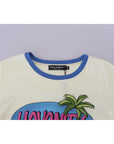 Dolce & Gabbana Elegant Yellow Cotton Tee with Chic Print