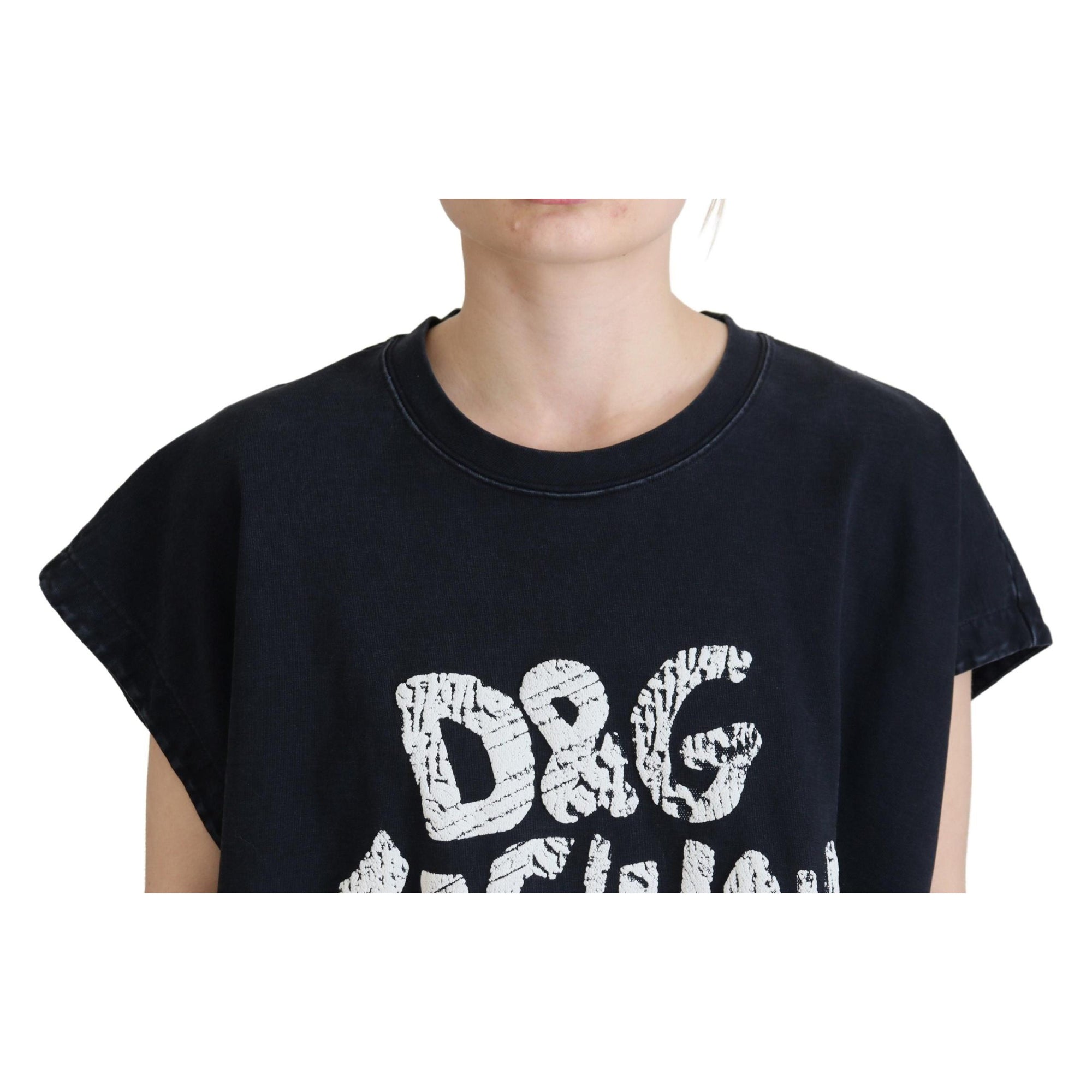Dolce & Gabbana Elegant Cotton Round Neck Tee with Print