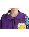 Dolce & Gabbana Elegant Purple Floral Pullover Sweater
