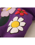 Dolce & Gabbana Elegant Purple Floral Pullover Sweater