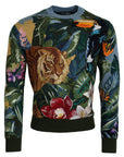 Dolce & Gabbana Jungle Embroidered Wool-Silk Sweater