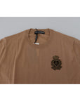 Dolce & Gabbana Beige Cashmere Crewneck Pullover Sweater